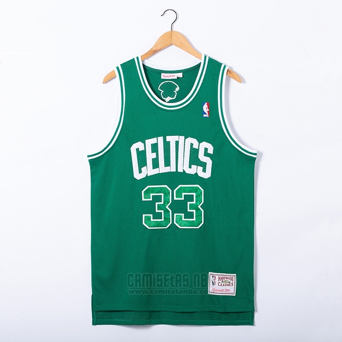 Camiseta Boston Celtics Larry Bird #33 Snakeskin Hardwood Classics 2021 Verde